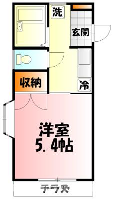 ヤマミチハイツ(1K/2階)の間取り写真