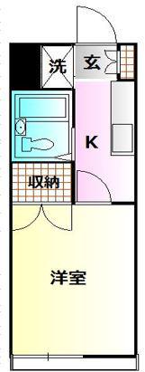 NAKAパレスⅡ(1K/2階)の間取り写真