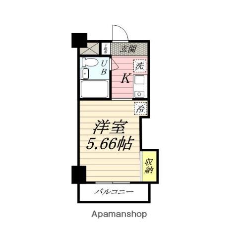 裕源ハイツ(ワンルーム/2階)の間取り写真