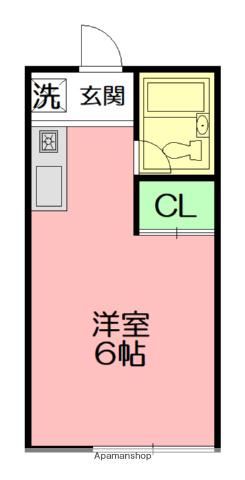 ラシャーレ桜台(ワンルーム/1階)の間取り写真