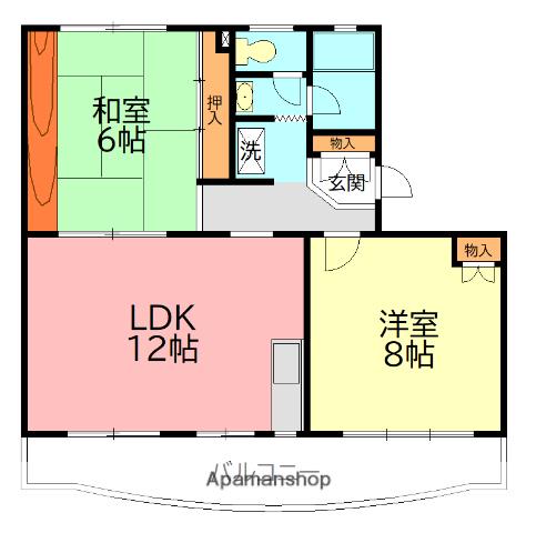 椿ハイツ(3DK/3階)の間取り写真