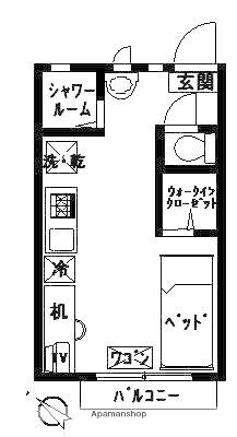 和楽21(ワンルーム/2階)の間取り写真