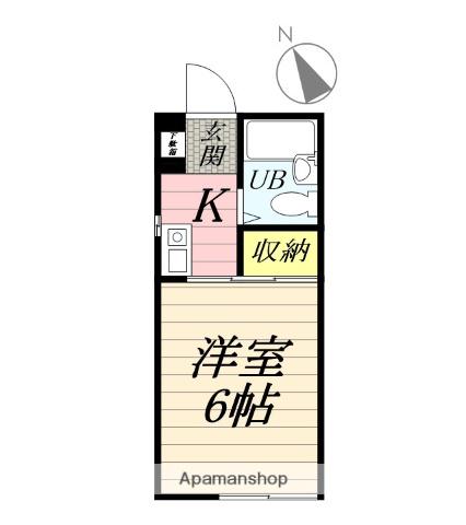 パレットコート(1K/1階)の間取り写真