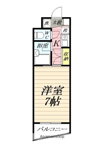 エメル湘南(1K/2階)の間取り写真