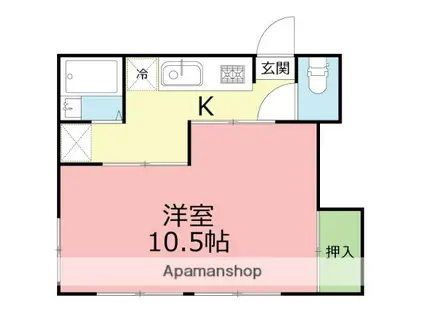 金井アパート(1K/2階)の間取り写真