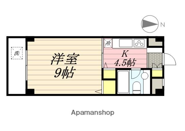 プリメーラ湘南(1K/4階)の間取り写真