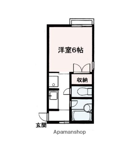 ホワイトレジデンス2(1K/2階)の間取り写真