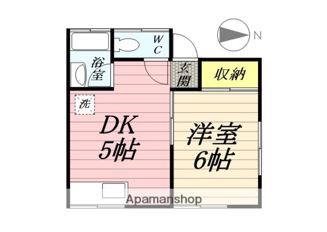 アパルトマン田園(1DK/1階)の間取り写真