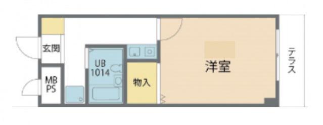 グレース平塚(1K/1階)の間取り写真