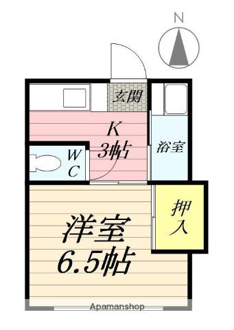 光南アパート(1K/1階)の間取り写真