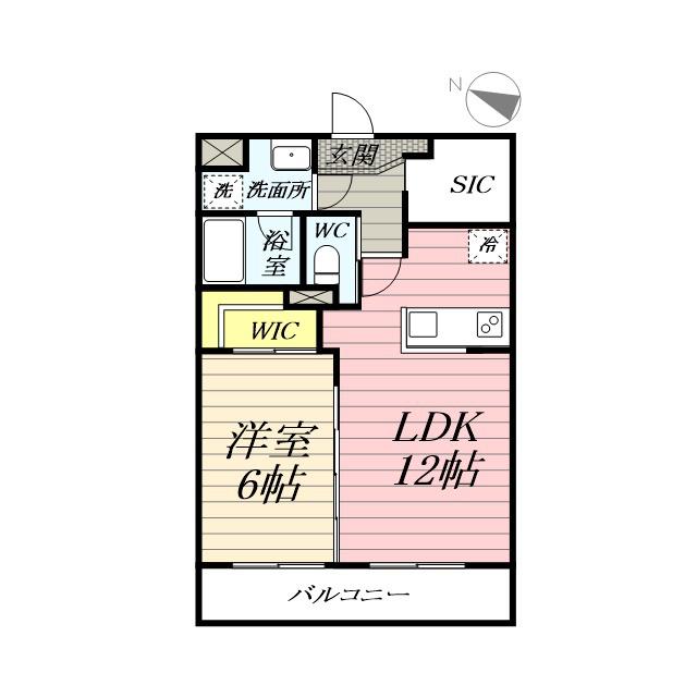 REGALO(1LDK/2階)の間取り写真