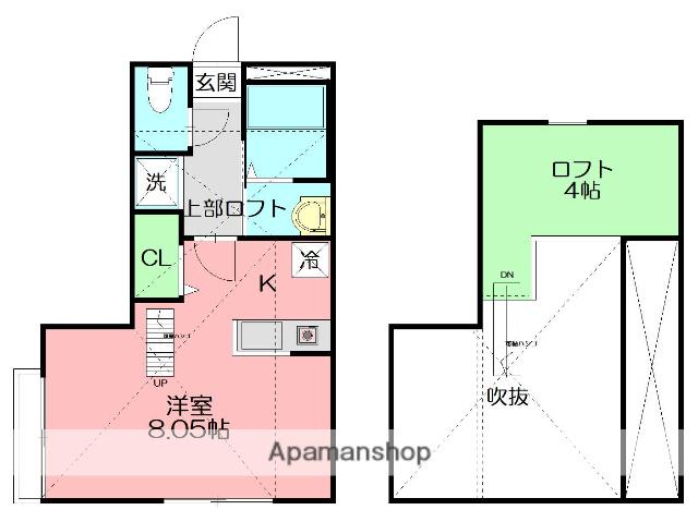 グランクラス湘南(ワンルーム/2階)の間取り写真