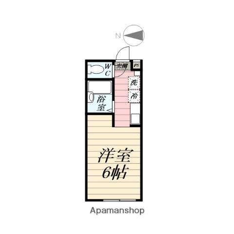 ロッシェル中央林間第9(ワンルーム/1階)の間取り写真