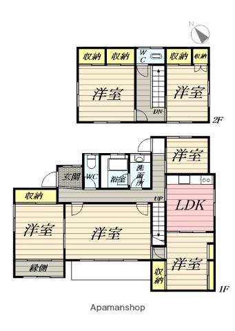 小田急電鉄江ノ島線 本鵠沼駅 徒歩13分 2階建 築63年(6LDK)の間取り写真