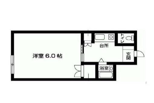 クロノス南矢名2番館(ワンルーム/1階)の間取り写真