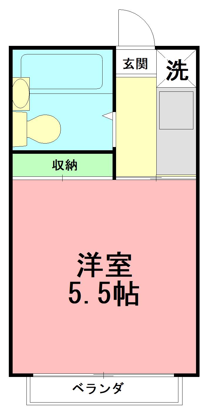 ハイツ相栄(1K/2階)の間取り写真