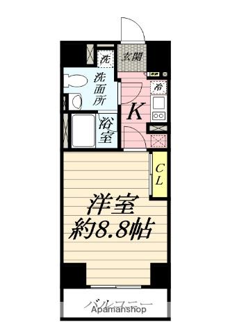 ACCESS湘南平塚(1K/10階)の間取り写真