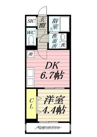 YOUTH VILLAGE北矢名(1DK/1階)の間取り写真