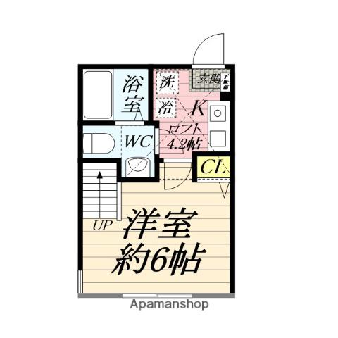 レッドファーン立場(1K/2階)の間取り写真