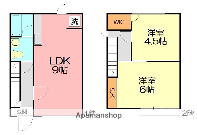 メゾン渡辺(2LDK)の間取り写真