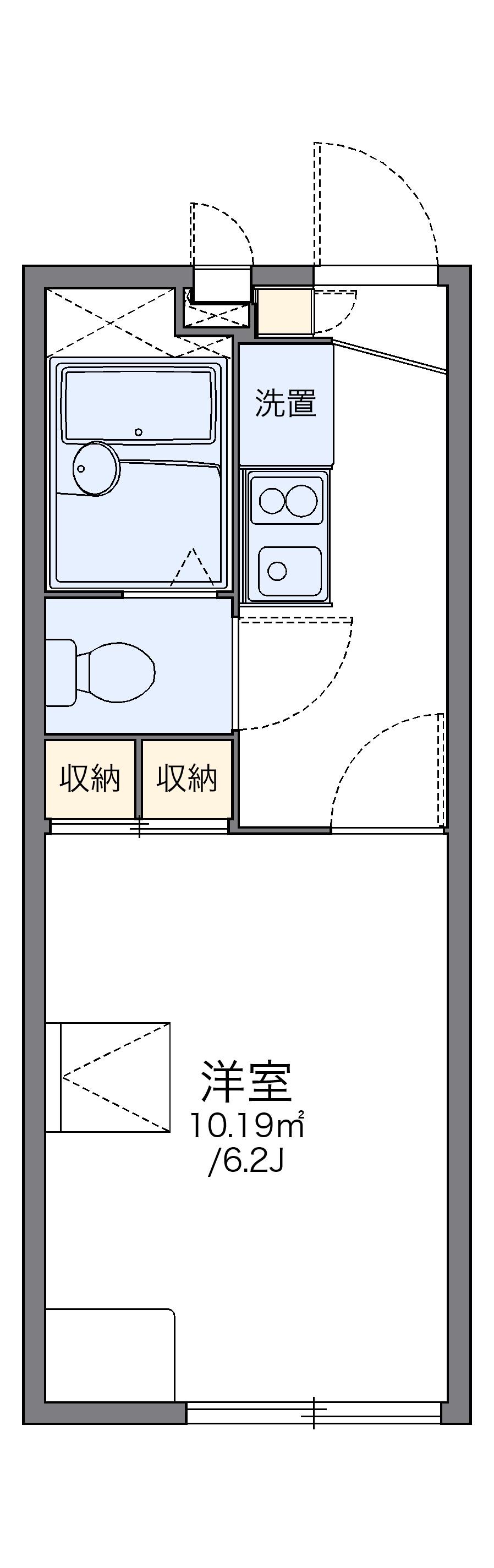 レオパレスローズガーデン 1階階 間取り