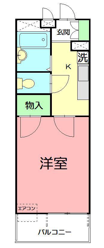 レオパレスNEXTⅡ(1K/3階)の間取り写真