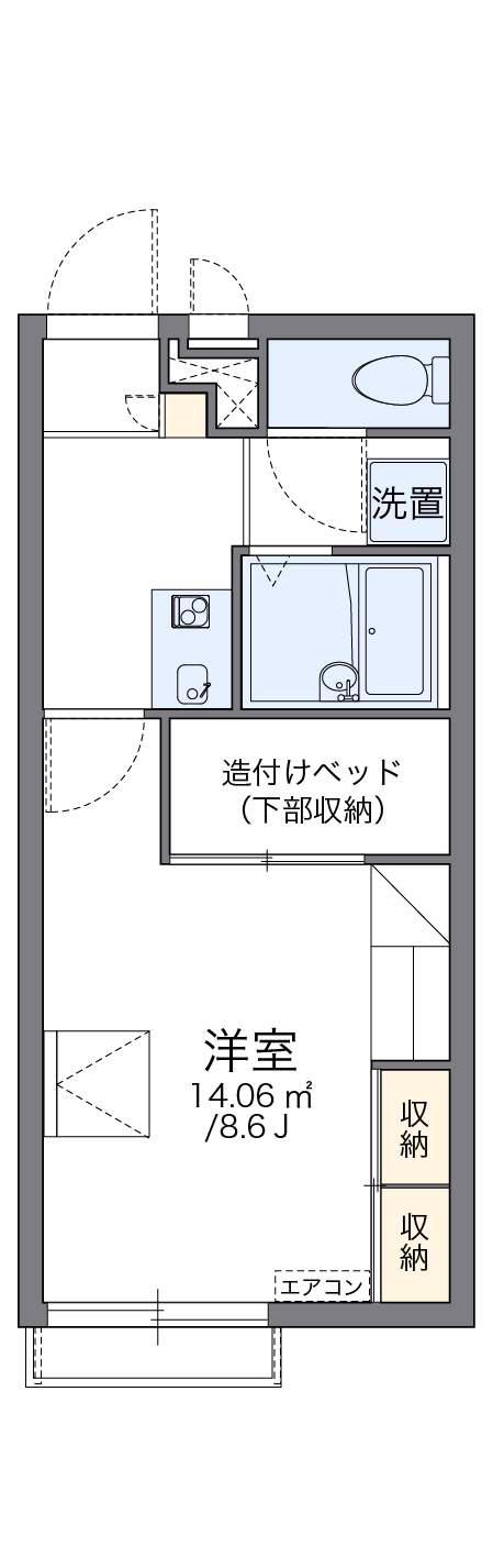 レオパレスイーハートーブ(1K/2階)の間取り写真