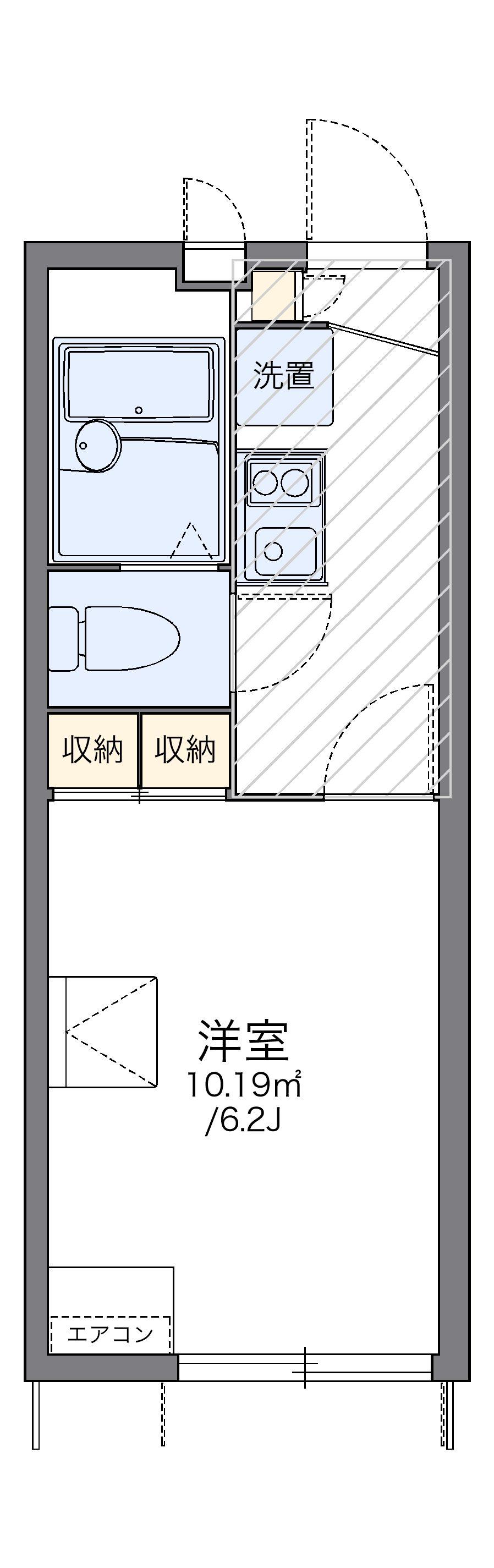 レオパレスヴィラージュコート 1階階 間取り