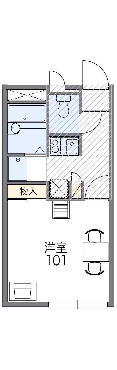 レオパレスライア(1K/1階)の間取り写真