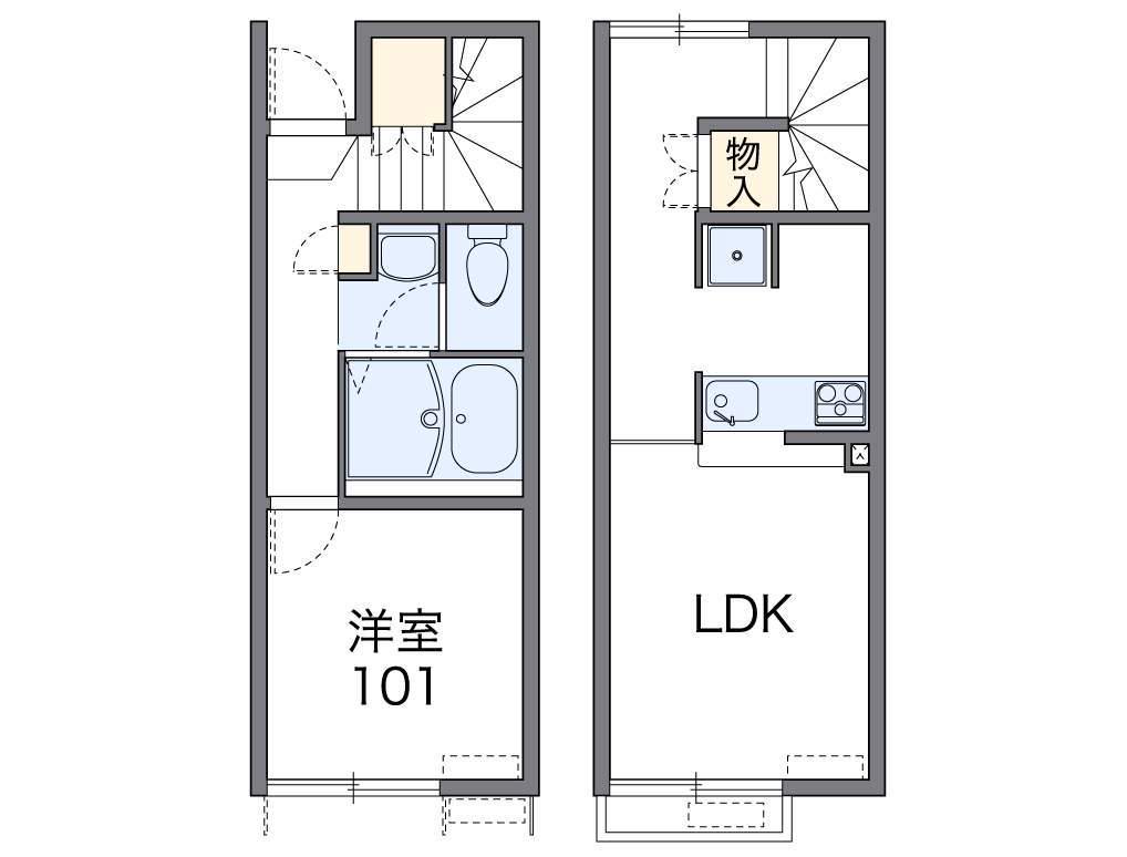レオネクストオアシス(1LDK/1階)の間取り写真