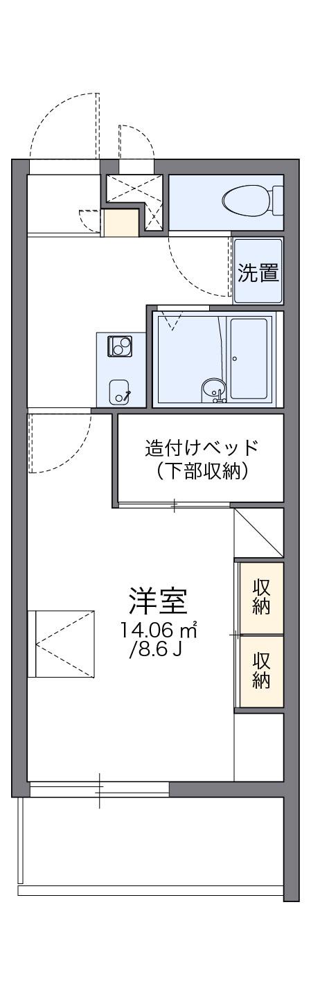 レオパレスHKスクエア(1K/2階)の間取り写真