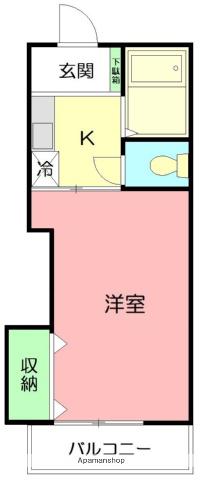 ハイツひばり(1K/2階)の間取り写真