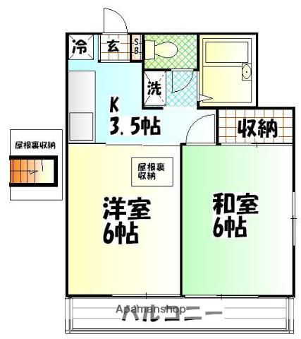 クロック・ハイツ 1階階 間取り
