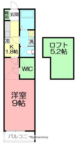 サクラ セラピア(1K/2階)の間取り写真
