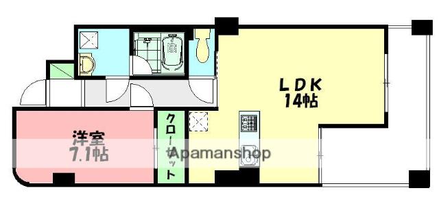 シアンサージュ湘南(1LDK/2階)の間取り写真