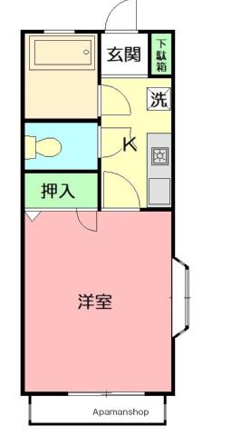 コーポSUGAR(1K/1階)の間取り写真