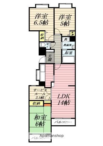 クリオ鎌倉笛田(3SLDK/4階)の間取り写真