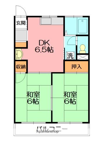 ハイホーム大森(2DK/1階)の間取り写真