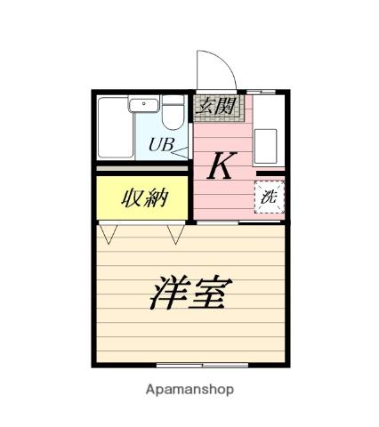 リベルテ(1K/1階)の間取り写真