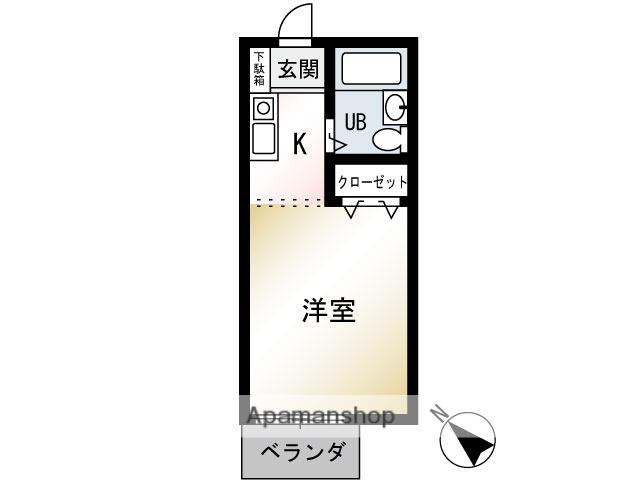 ティアラ湘南辻堂(ワンルーム/2階)の間取り写真