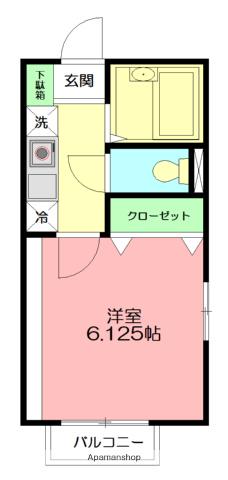 ネクスト湘南辻堂(1K/1階)の間取り写真