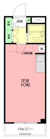 ラークヒルズ湘南(ワンルーム/3階)の間取り写真