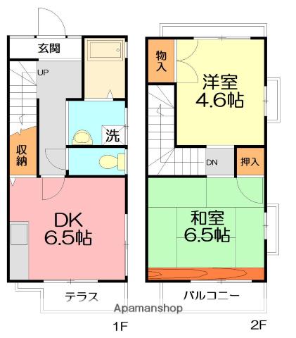 パイナリーハイツ(2DK)の間取り写真