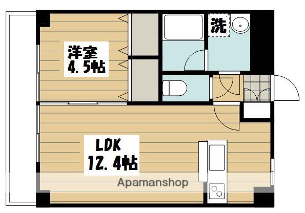 ルネス東海岸(1LDK/2階)の間取り写真