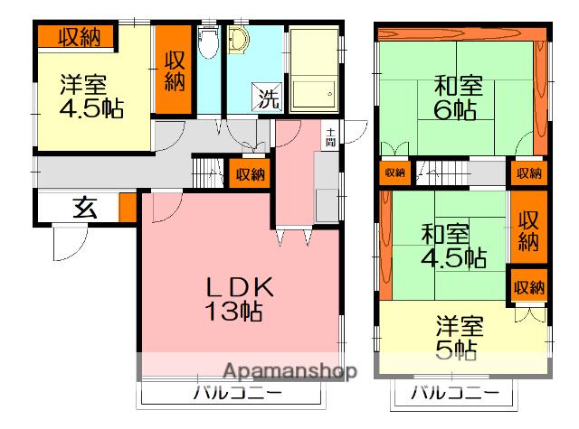 小田急電鉄江ノ島線 藤沢本町駅 徒歩10分 2階建 築50年(3LDK)の間取り写真