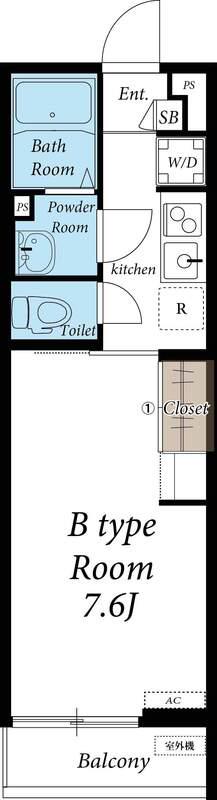 リブリ・アリエッタ(1K/1階)の間取り写真