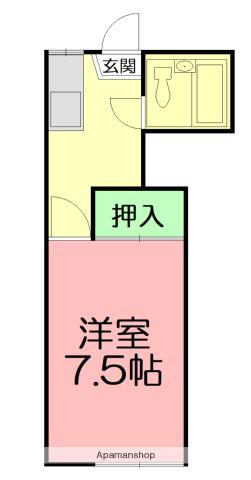 ムツミハイツ(1K/1階)の間取り写真