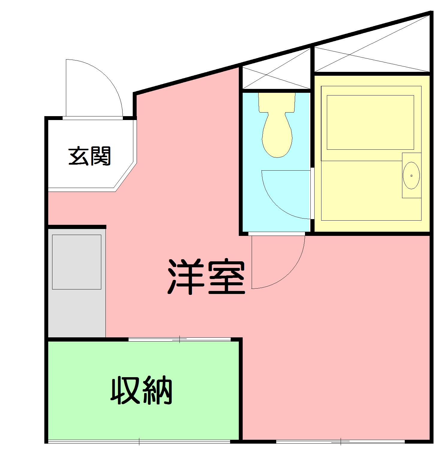 今福ビル(ワンルーム/3階)の間取り写真
