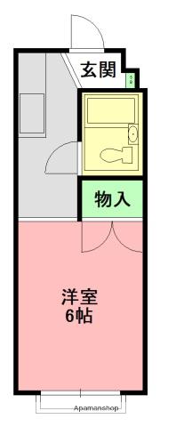 シティコープ善行(ワンルーム/1階)の間取り写真