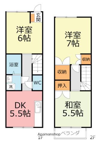湘南台グリーンテラス(3DK)の間取り写真